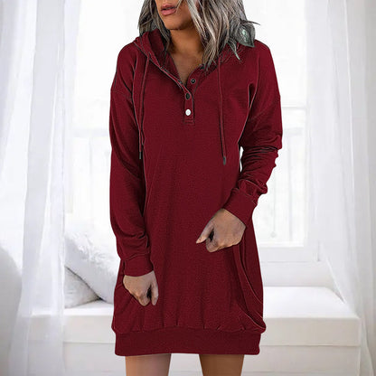 Minimalistic Long Women's Hoodie – Valeria