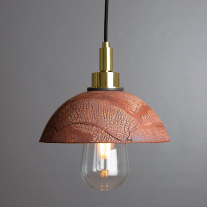 Stylish Red Glass Bathroom Pendant Light, 20cm IP44 - BritishElegance