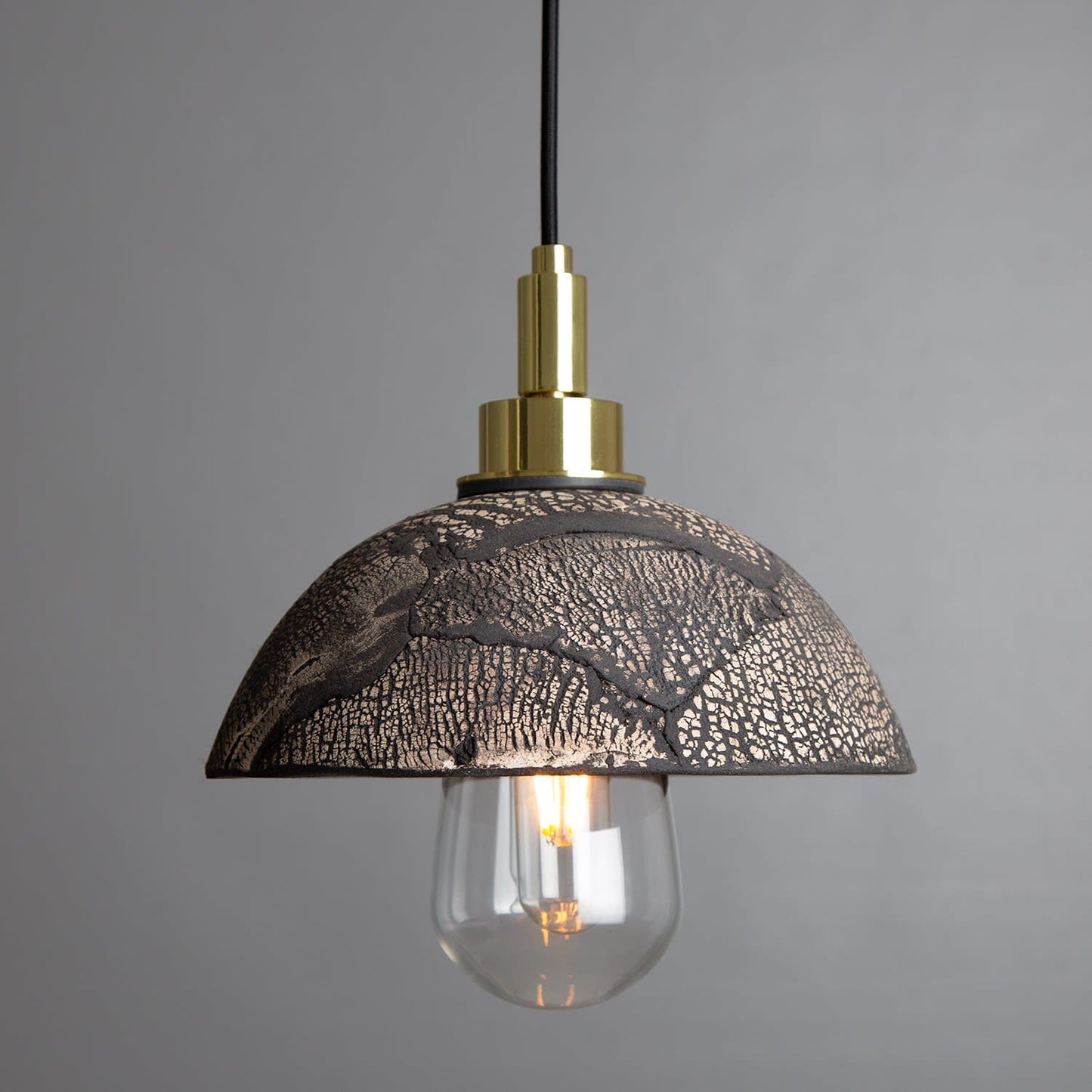 Mini Ceramic Bathroom Pendant Light, Black Finish - BritishElegance