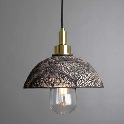 Mini Ceramic Bathroom Pendant Light, Black Finish