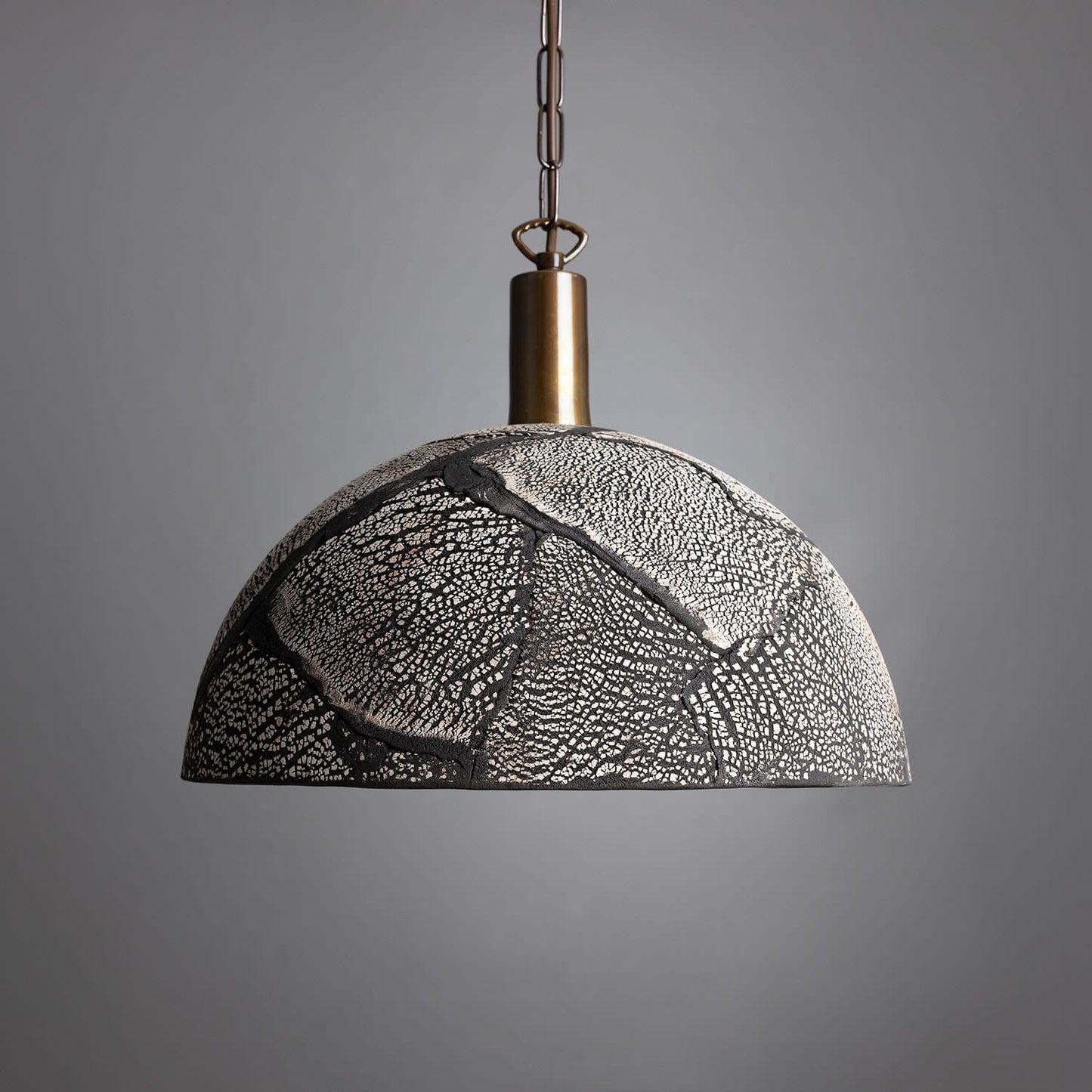 Natural Earthy Ceramic Dome Ceiling Light, 37cm - BritishElegance