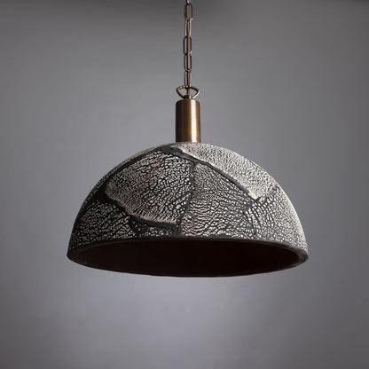 Natural Earthy Ceramic Dome Ceiling Light, 37cm