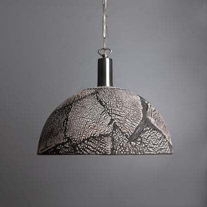 Natural Earthy Ceramic Dome Ceiling Light, 37cm