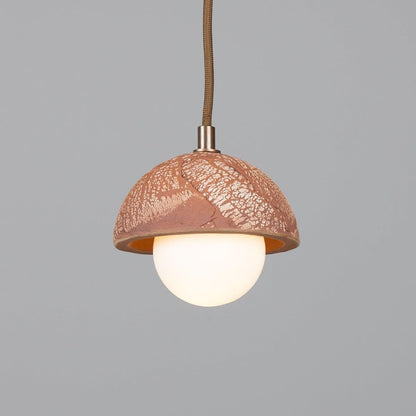 Mini Red Metal Pendant Ceiling Light 14cm - BritishElegance