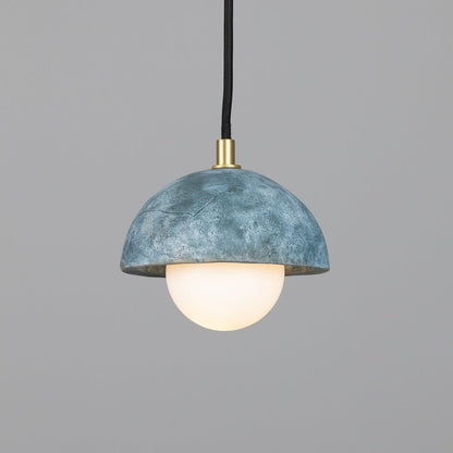 Small Blue Glass Pendant Ceiling Light - BritishElegance