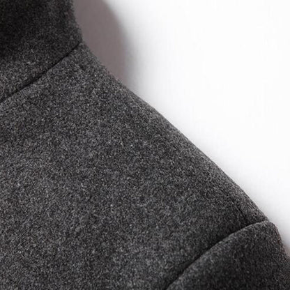 Men’s Mid Length Stand Collar Topcoat