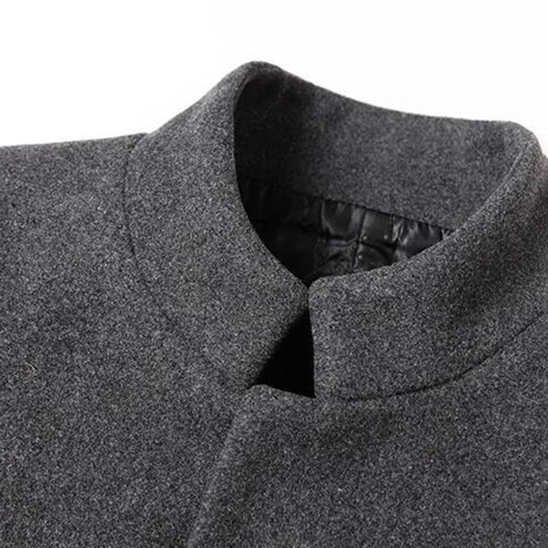 Men’s Mid Length Stand Collar Topcoat