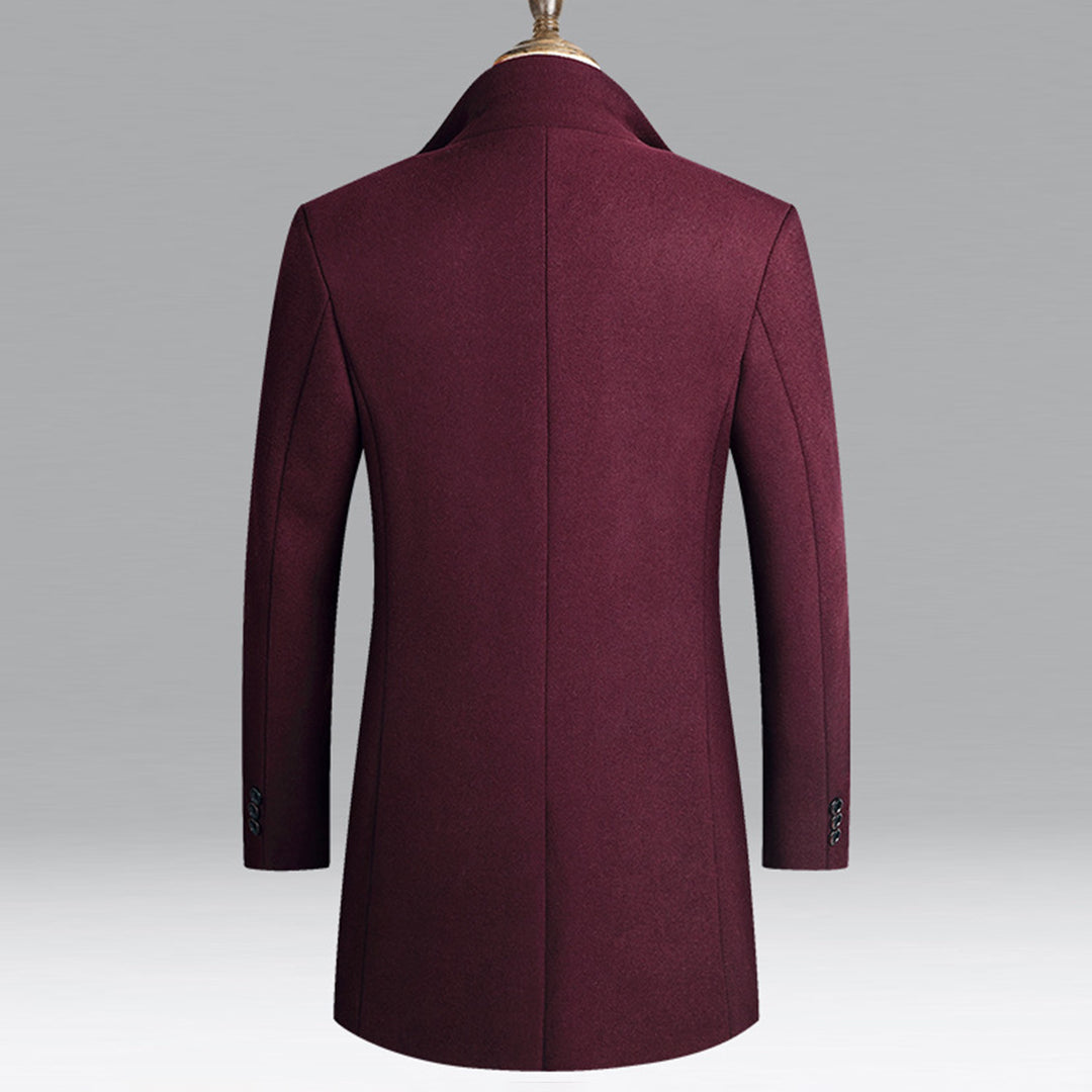 Men’s Mid Length Stand Collar Topcoat