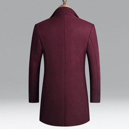 Men’s Mid Length Stand Collar Topcoat