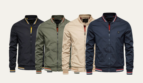 Men’s Classic Crest Patch Bomber Jacket