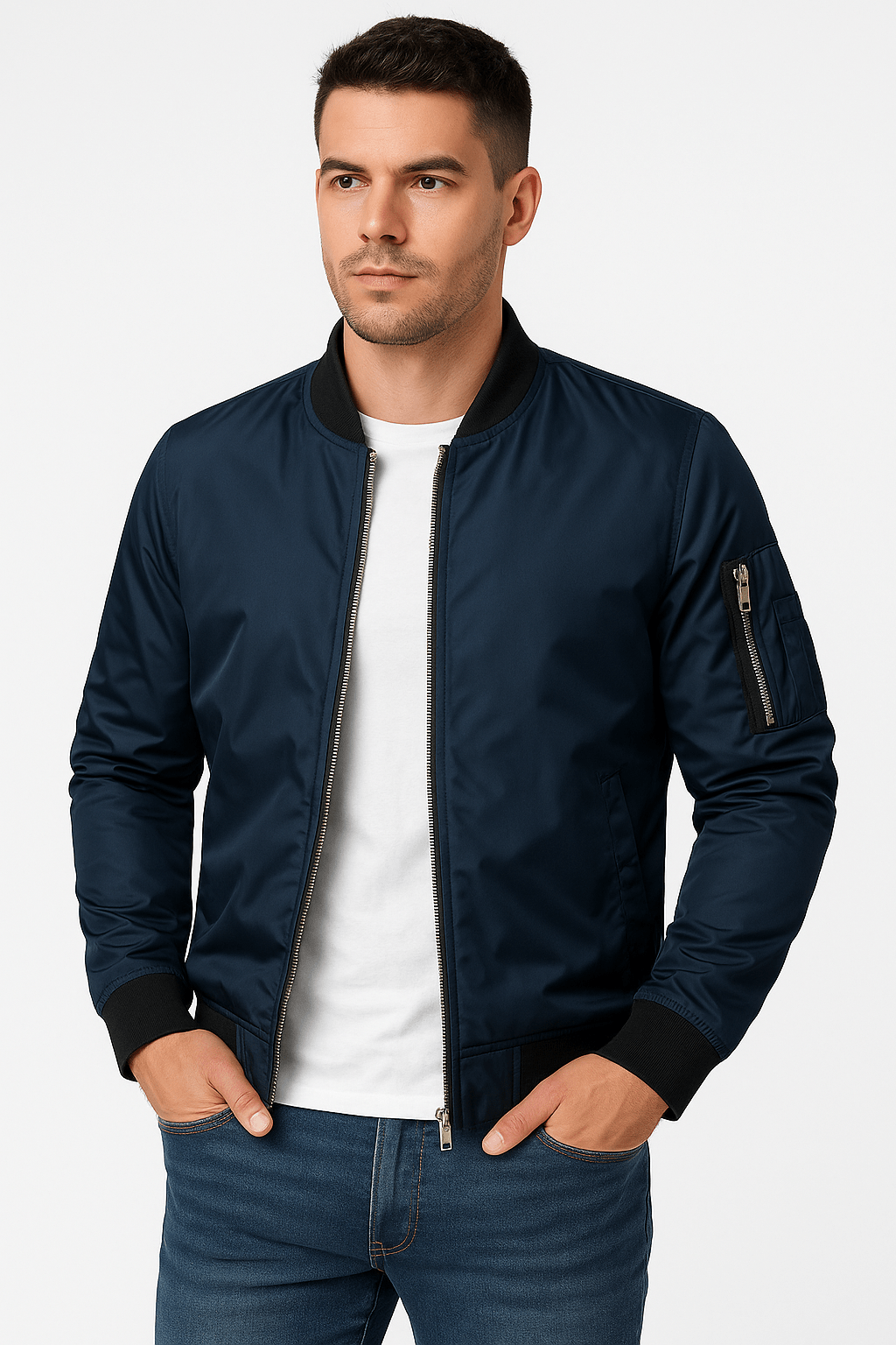 Lightweight Bomber Jacket Black