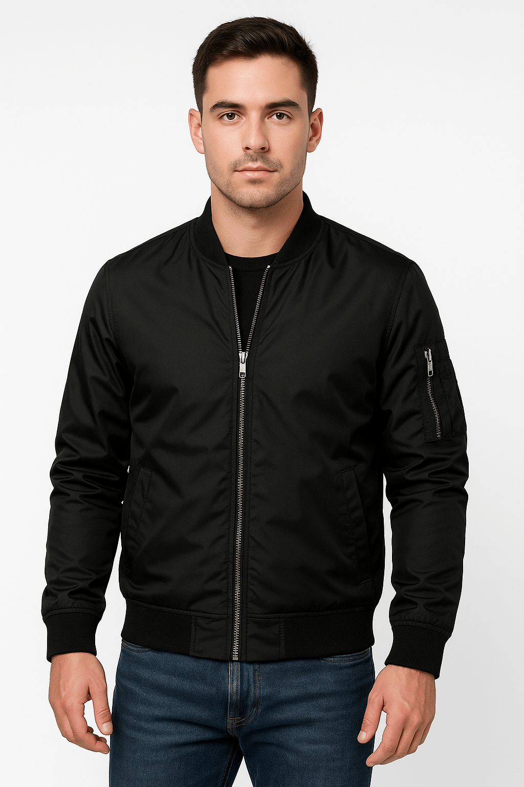 Lightweight Bomber Jacket Black