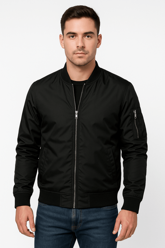 Lightweight Bomber Jacket Black