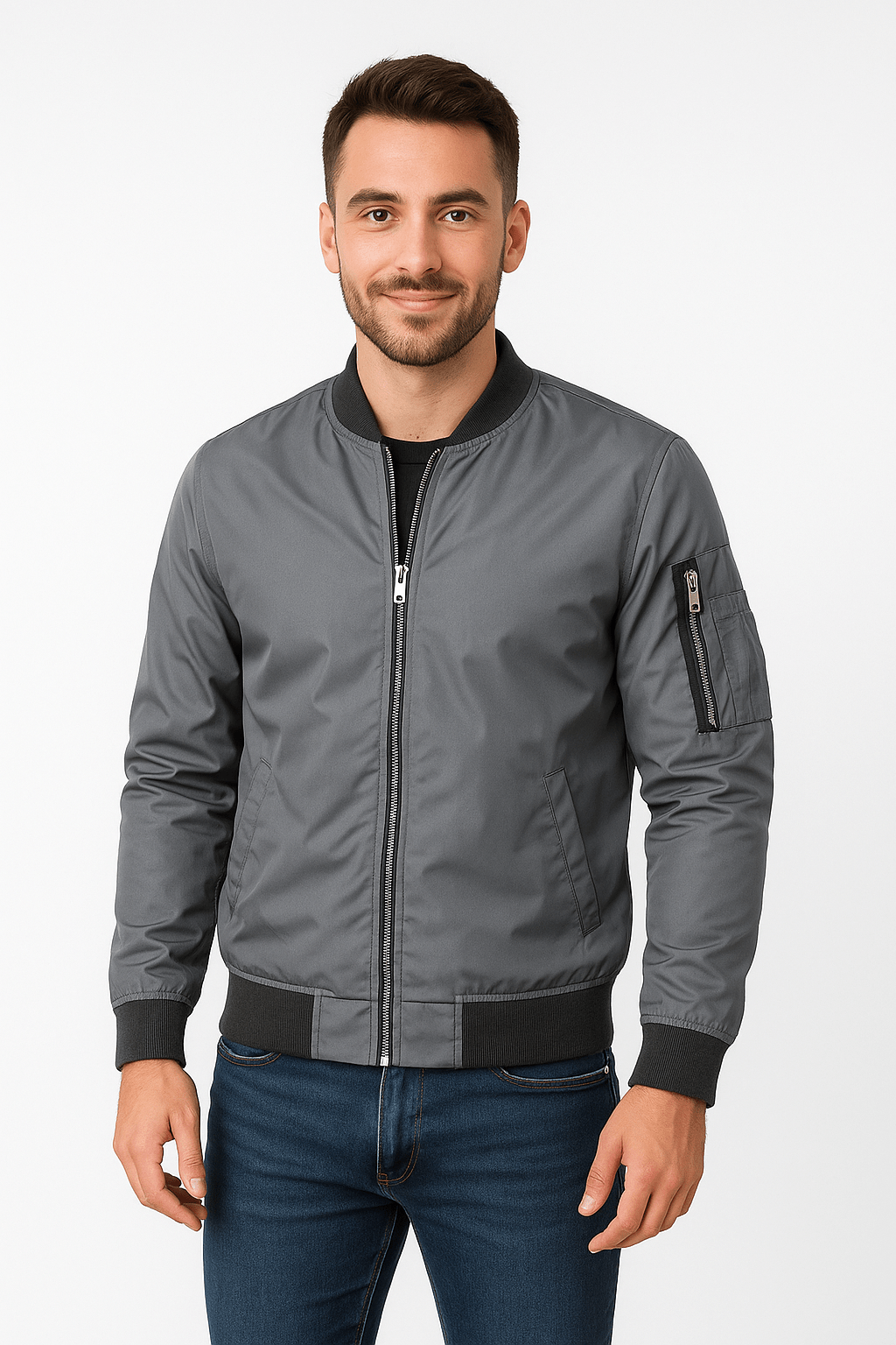 Lightweight Bomber Jacket Black