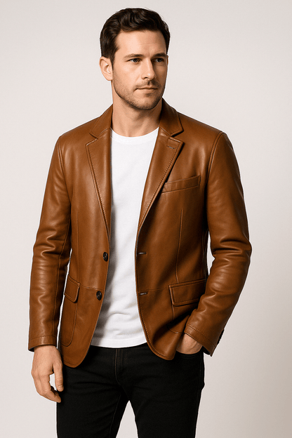 Black Leather Jacket Classic Style