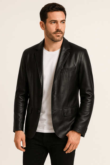 Black Leather Jacket Classic Style