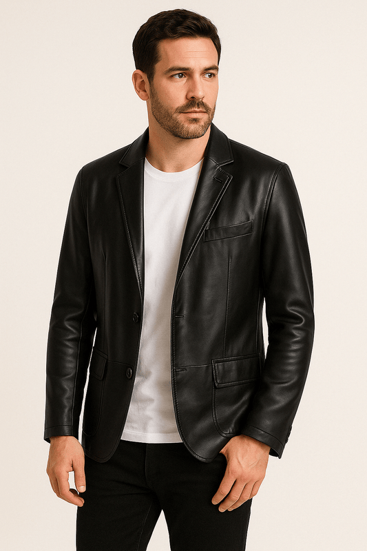 Black Leather Jacket Classic Style