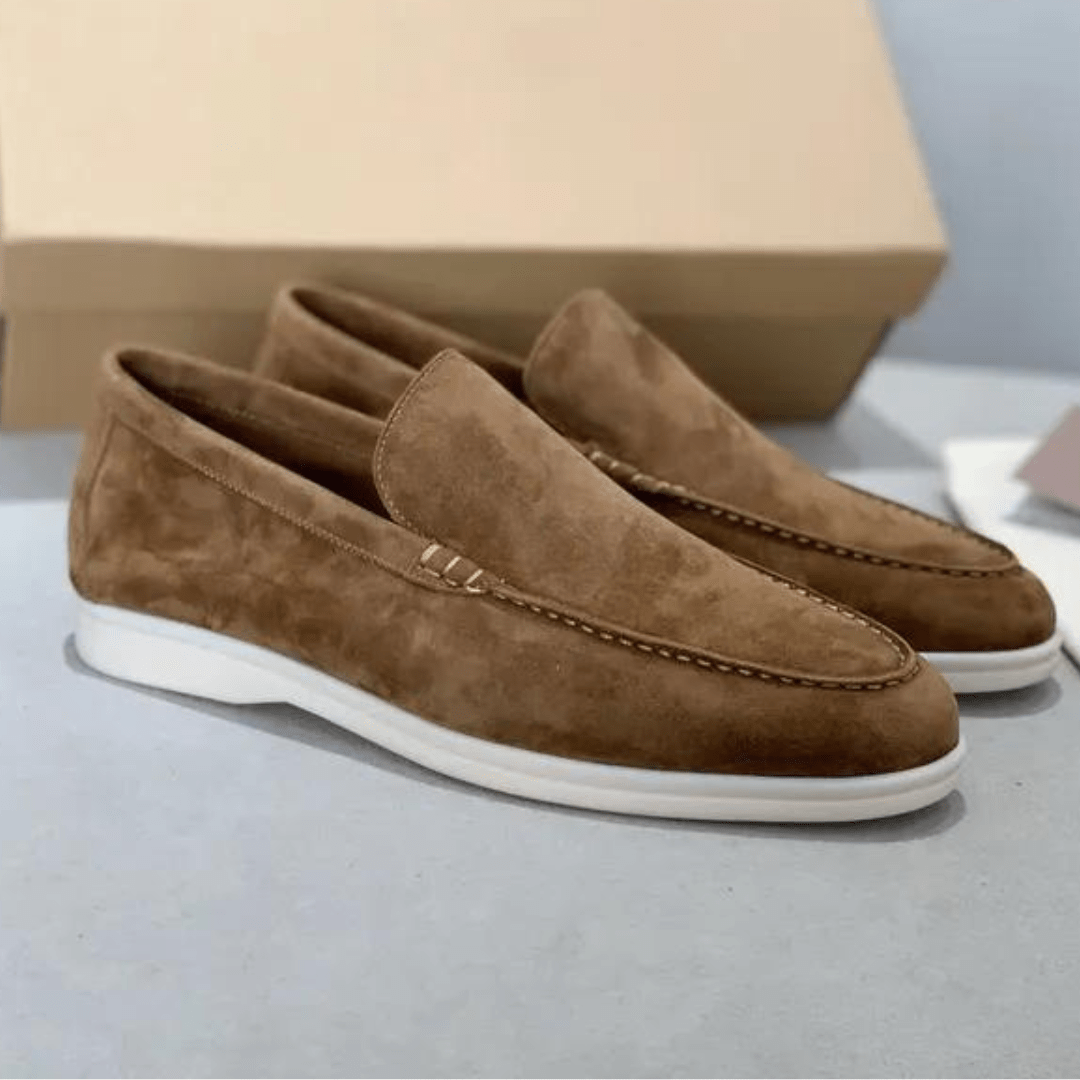 Elegant Navy Loafers Suede