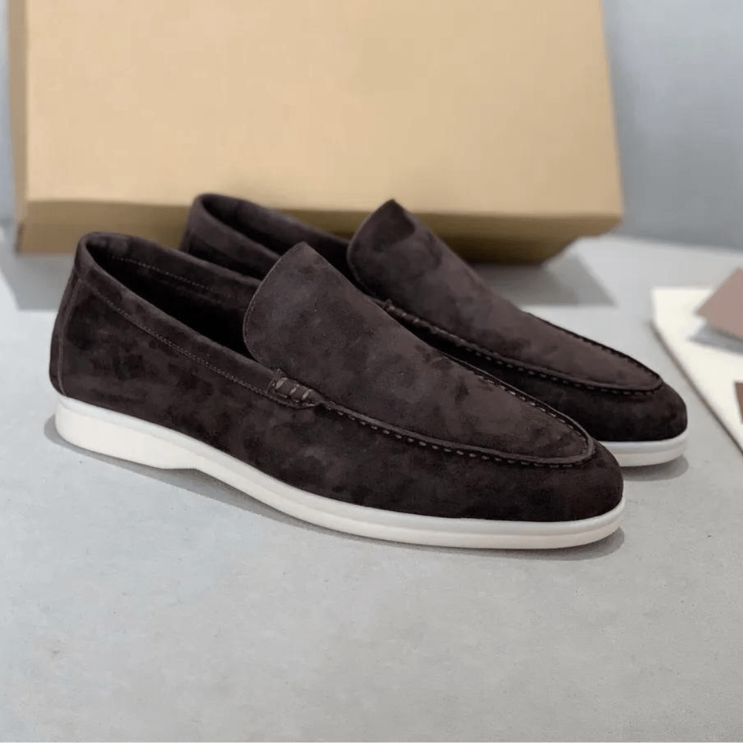 Elegant Navy Loafers Suede
