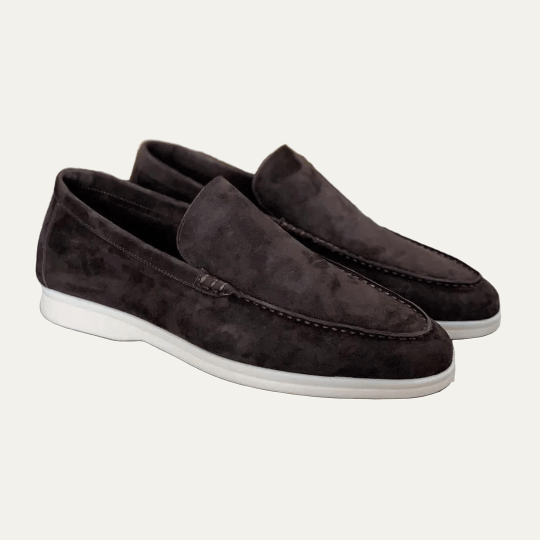 Men’s Low Profile Suede Platform Slip On Loafers