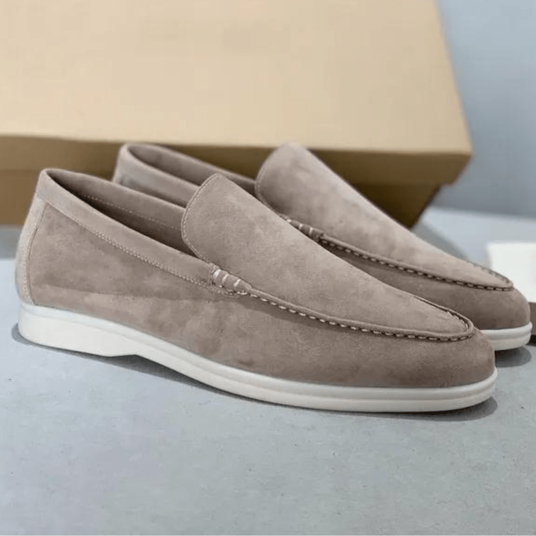 Elegant Navy Loafers Suede
