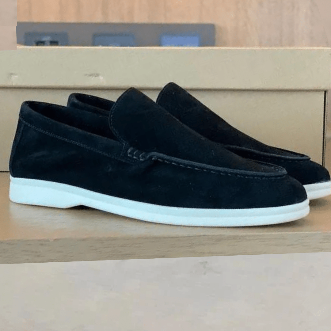 Elegant Navy Loafers Suede