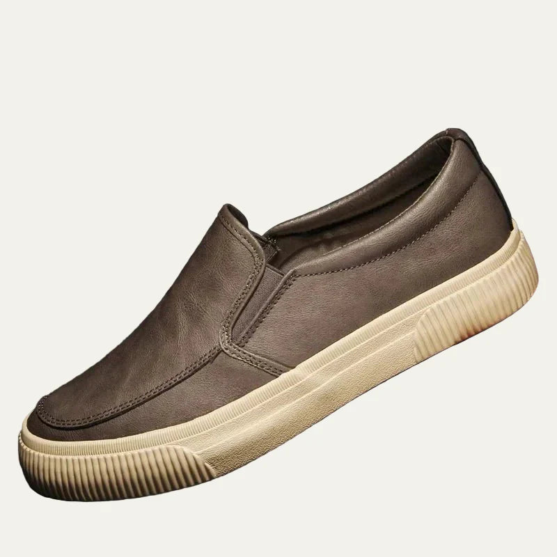 Men’s Modern Suede Penny Strap Platform Loafers