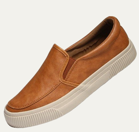 Men’s Modern Suede Penny Strap Platform Loafers
