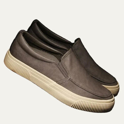 Men’s Modern Suede Penny Strap Platform Loafers