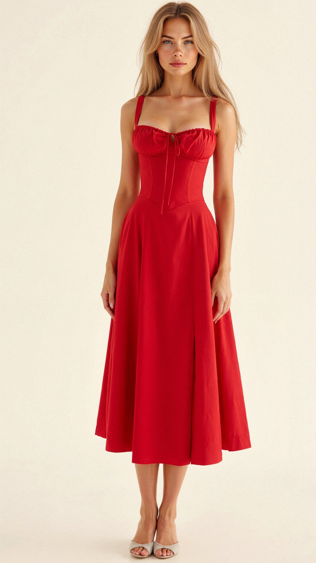Feminine Fit Bodycon Midi Dress for Women