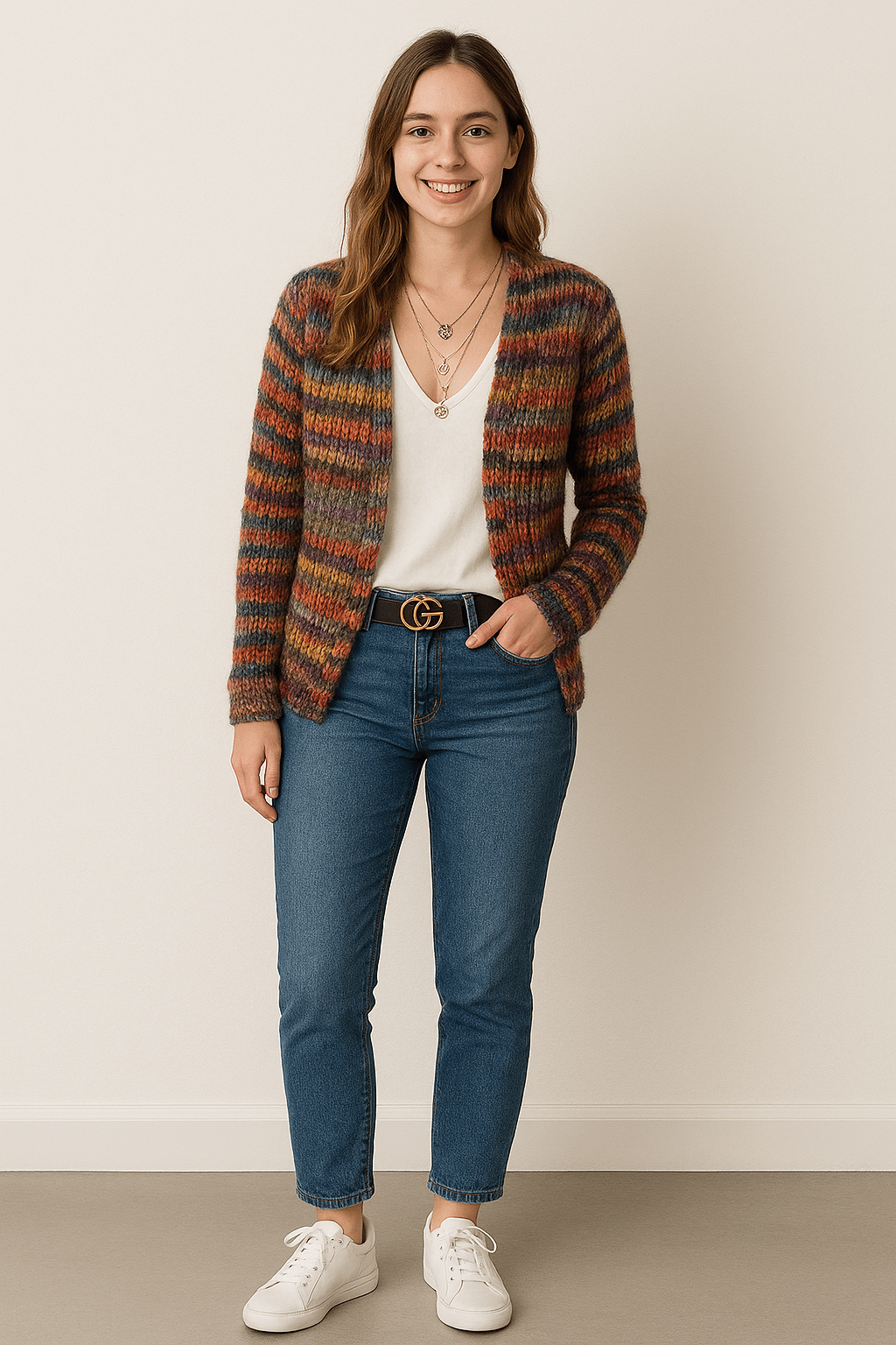 Cozy Women's Open Front Knit Sweater - BritishElegance