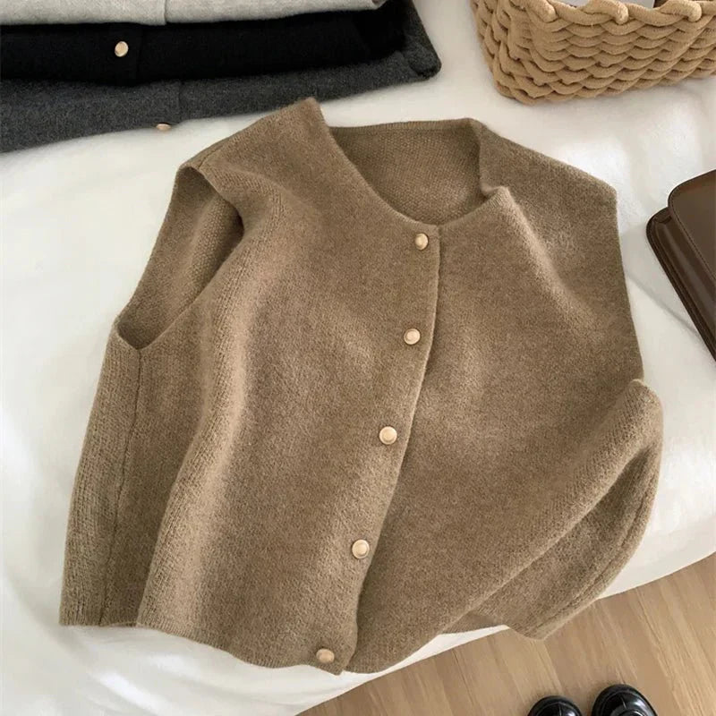 Soft Women's Cable Knit Sweater Vest