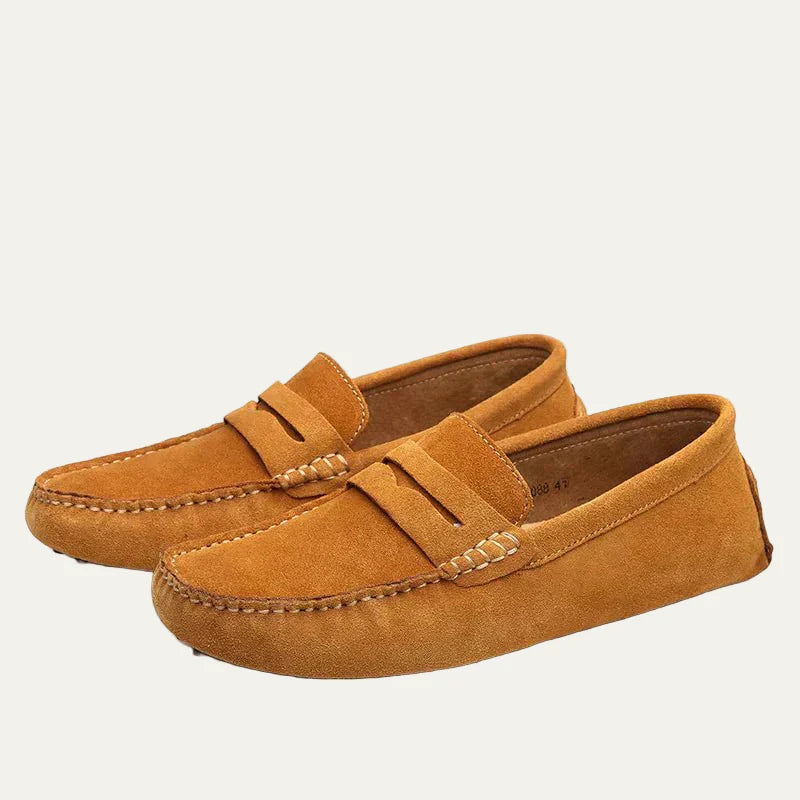Men’s Elegant Suede Penny Loafers