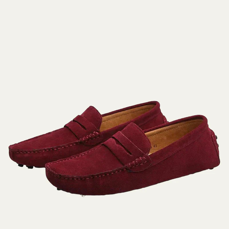 Men’s Elegant Suede Penny Loafers