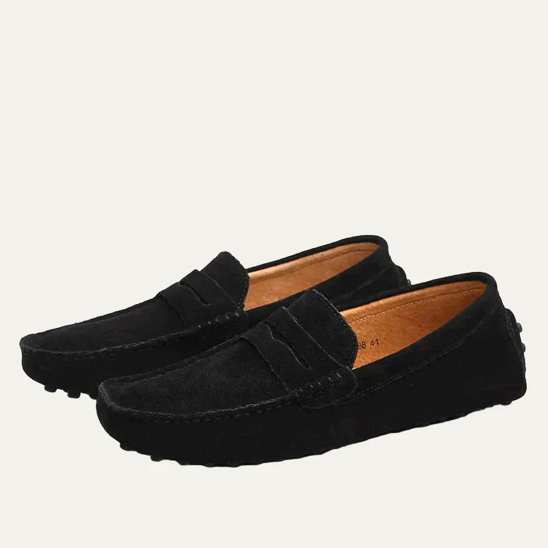 Men’s Elegant Suede Penny Loafers