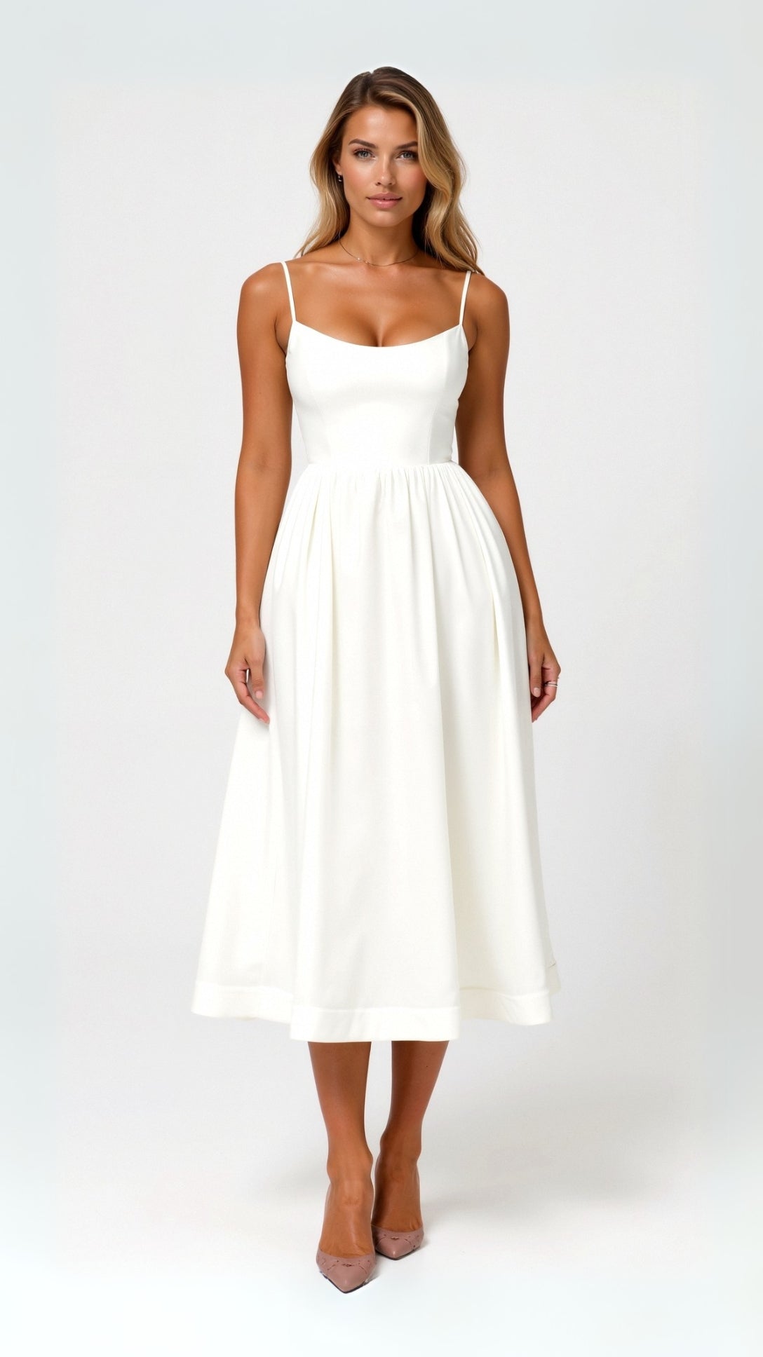 Chic Knee Length Dress for Women - BritishElegance