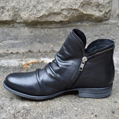 Comfortable Women's Zip Ankle Boots with Heel