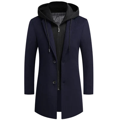 Classic Double Layer Hooded Coat