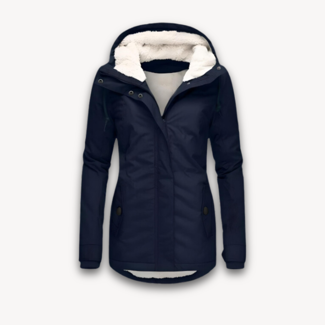 Women's Waterproof Winter Jacket with Faux Fur Lining