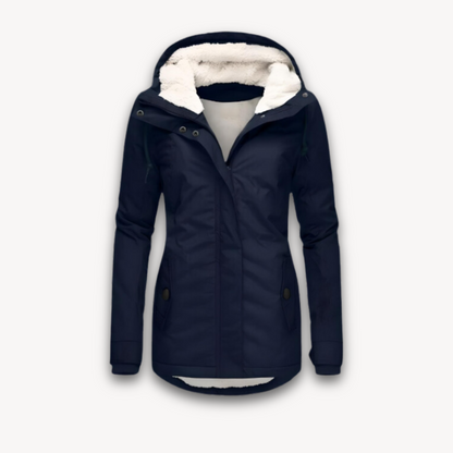 Women's Waterproof Winter Jacket with Faux Fur Lining