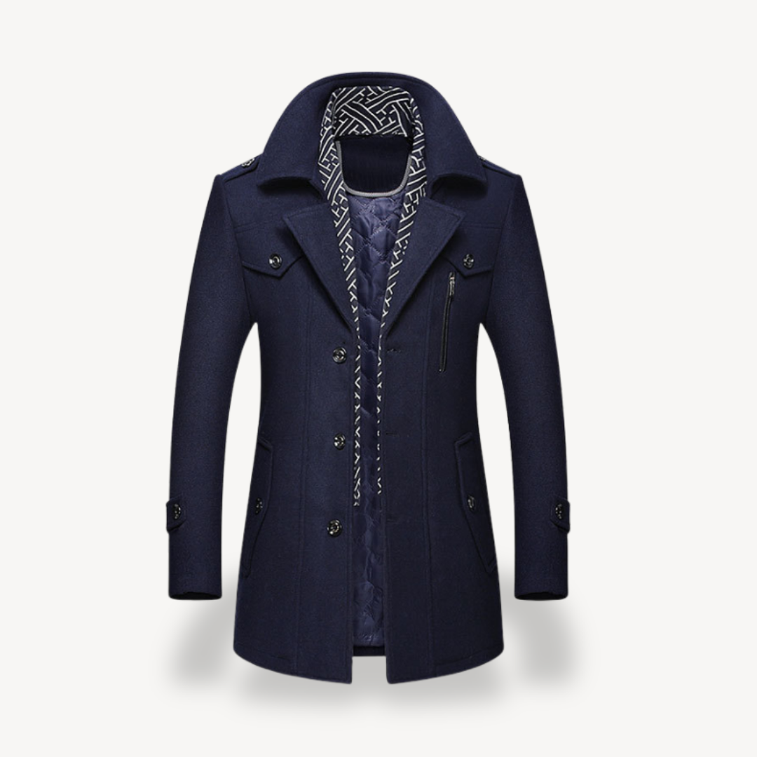 Men's Peacoat with Fleece Lining
