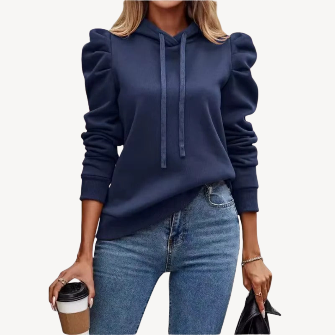 Puff Sleeve Hoodie for Women