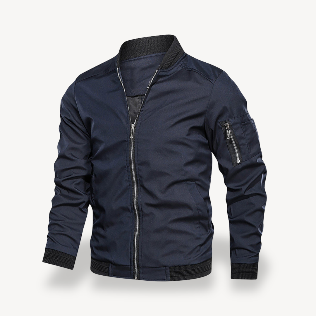 Men’s Zipper Closure Bomber Jacket