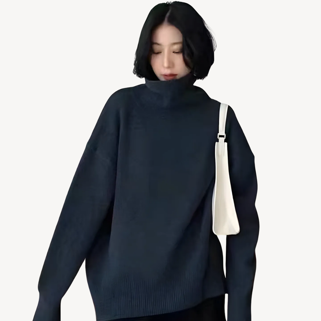 Women’s Soft Knit Fabric Turtleneck Sweater