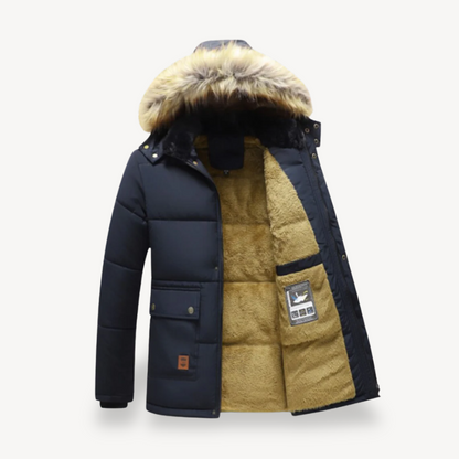 Men’s Faux Fur-Lined Parka Jacket