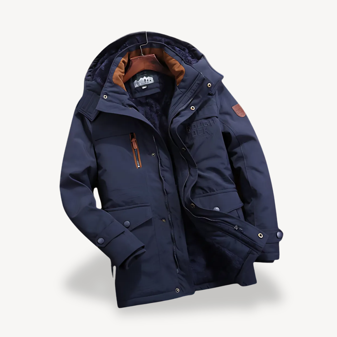 Winter Parka Jacket with Fleece Lining