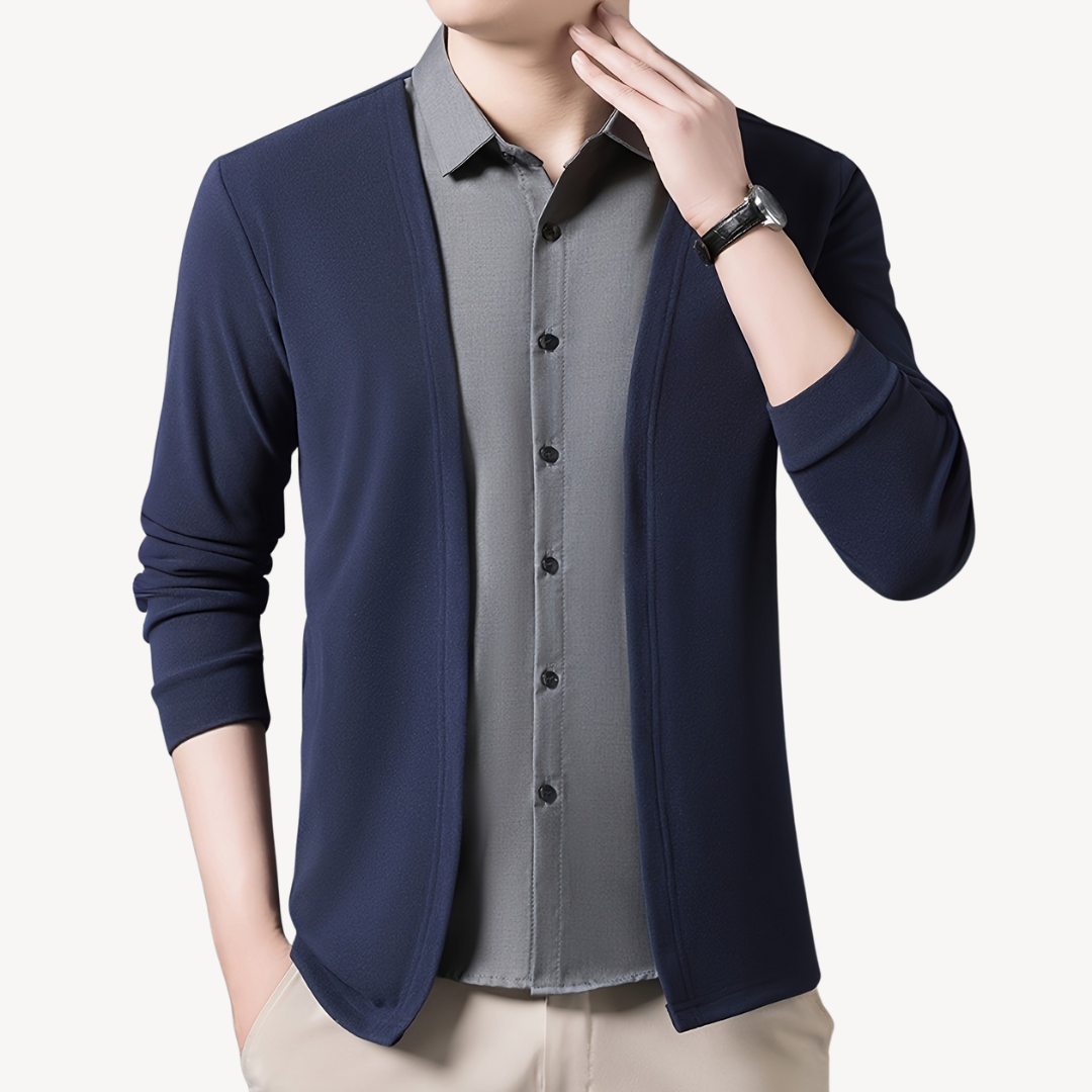 Men's Lightweight Knit Cardigan Open Front