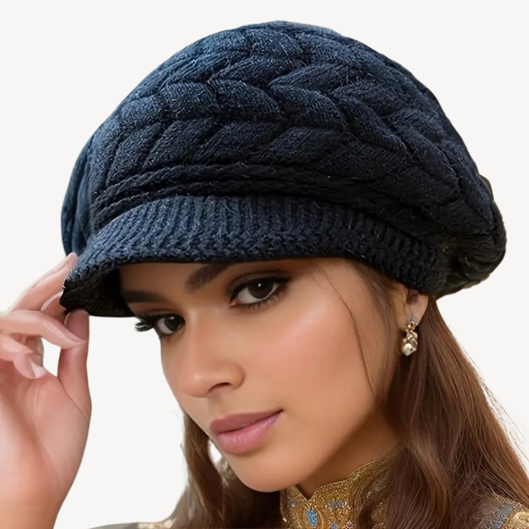 Knitted Baker Boy Hat for Women