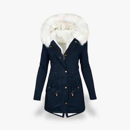 Women's Faux Fur Hooded Parka Jacket