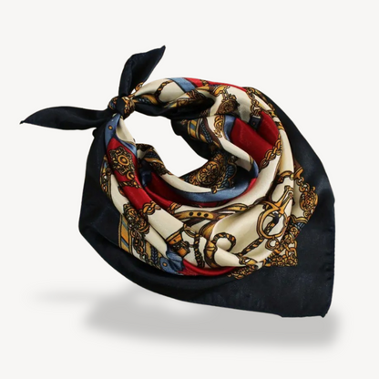 Silk Chain Print Head Scarf